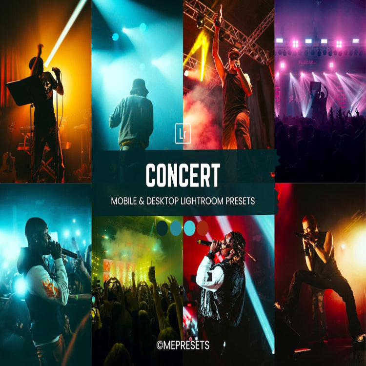 10 CONCERT Lightroom Presets,Night Concert Presets